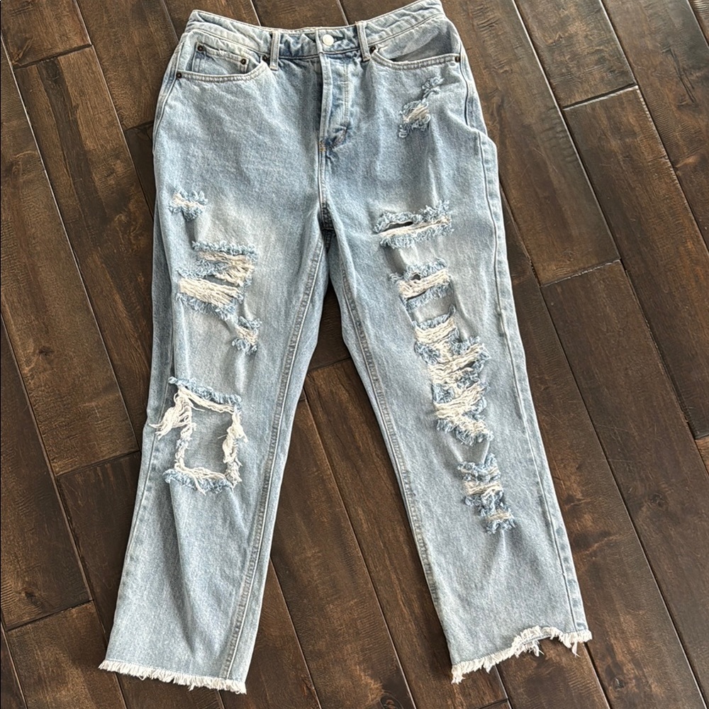 Distressed Light Blue Women's Jeans